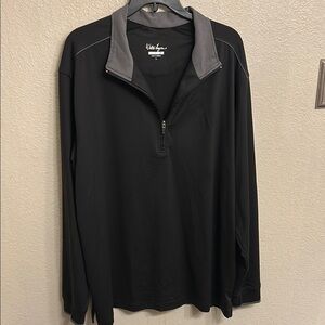 💕Walter Hagen Black and Gray Quarter-Zip Pullover Size Large